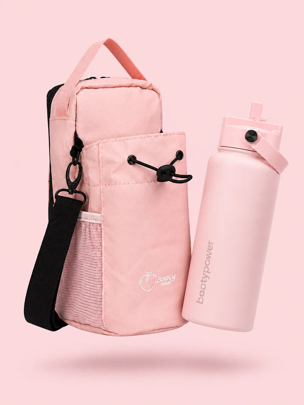 Pack Gym Bolso Magnético + Botella Térmica Rosa Pastel