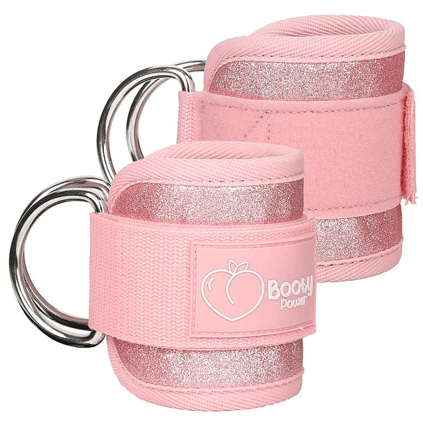 Tobillera Polea con Glitter Rosada