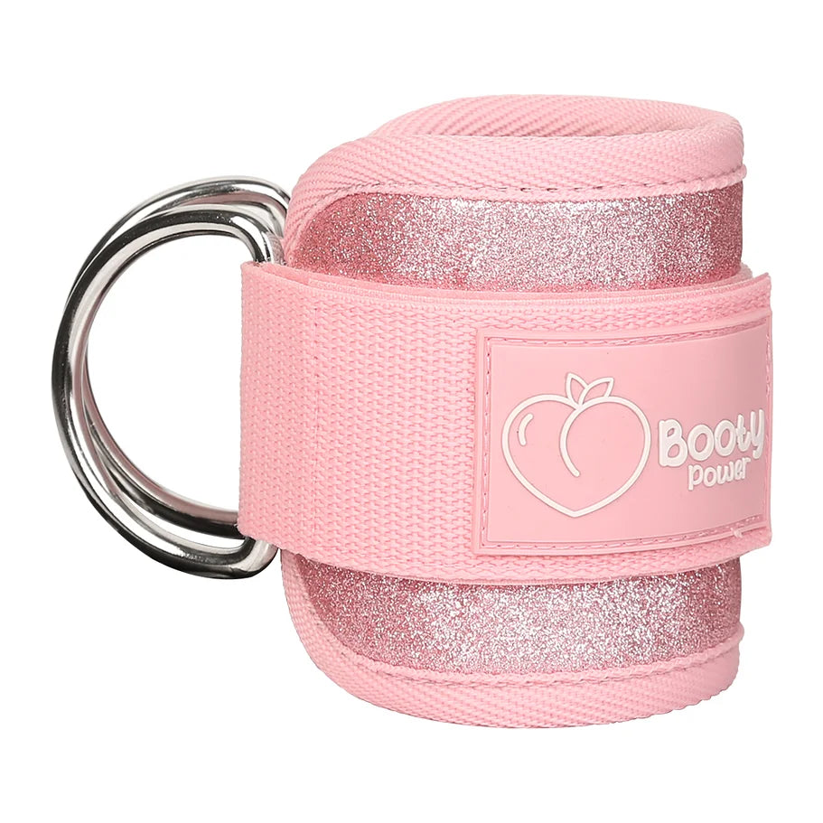 Tobillera Polea con Glitter Rosada