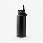 Botella térmica de acero inoxidable negra - 1L