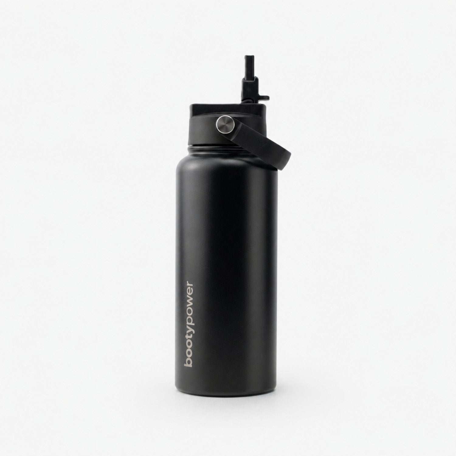 Botella térmica de acero inoxidable negra - 1L