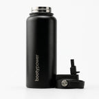 Botella térmica de acero inoxidable negra - 1L