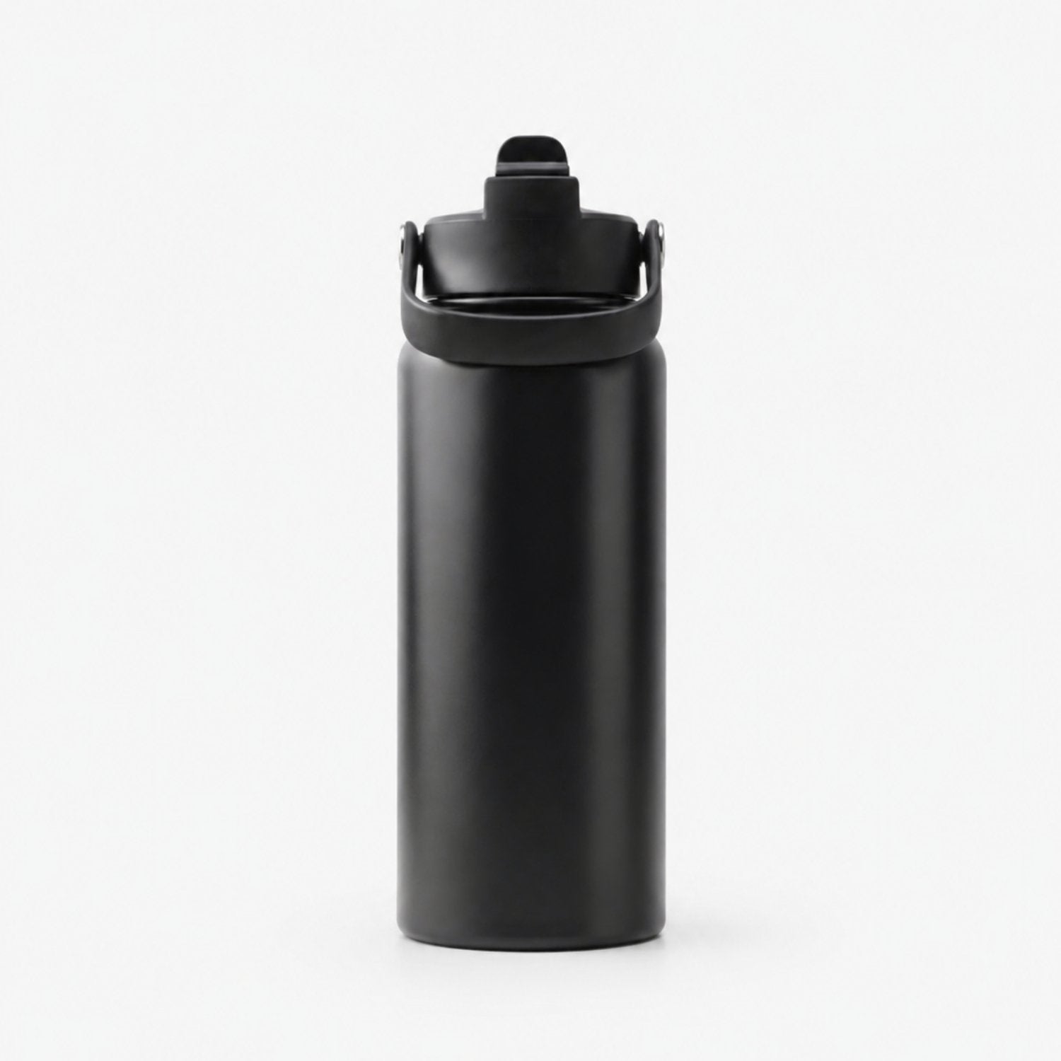 Botella térmica de acero inoxidable negra - 1L