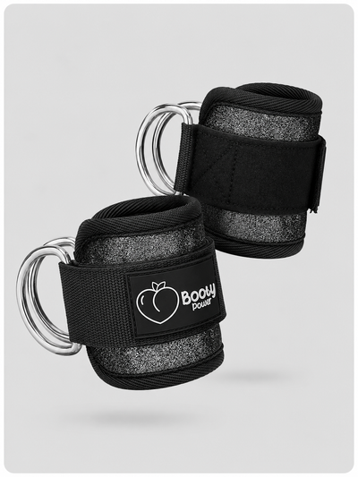 Tobillera Polea con Glitter Negro